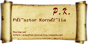 Pásztor Kornélia névjegykártya